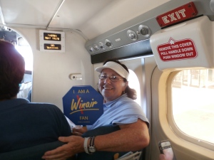 So, I guess you could say I'm a Winair fan, holding a Winair fan. The Twin Otter is unpressurized and un-airconditioned so it was definitely appreciated. 
